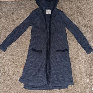 GORGEOUS heavy mododoc los angeles boutique duster cardigan with hood